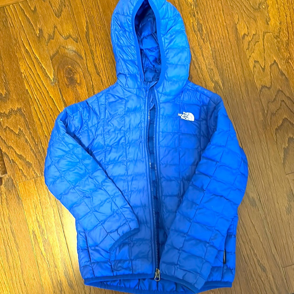 North face light puffer 6T blue